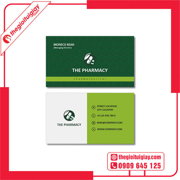 Mẫu card visit nhà thuốc chuyên nghiệp
