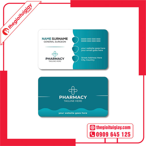 Mẫu card visit nhà thuốc đẹp mắt
