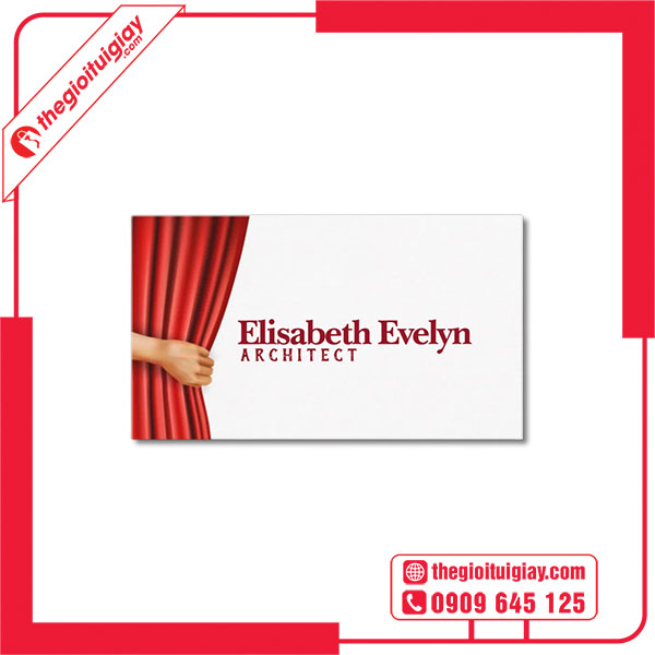 Mẫu card visit rèm cửa Evelyn