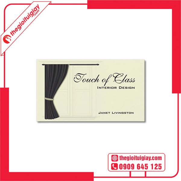 Mẫu card visit rèm cửa ấn tượng