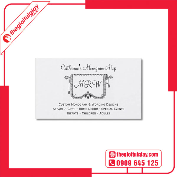 Mẫu card visit rèm cửa MRW