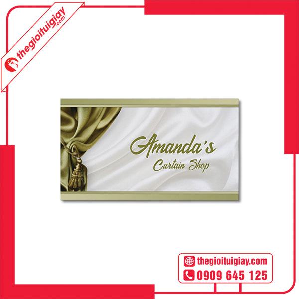 Mẫu card visit rèm cửa Amanda