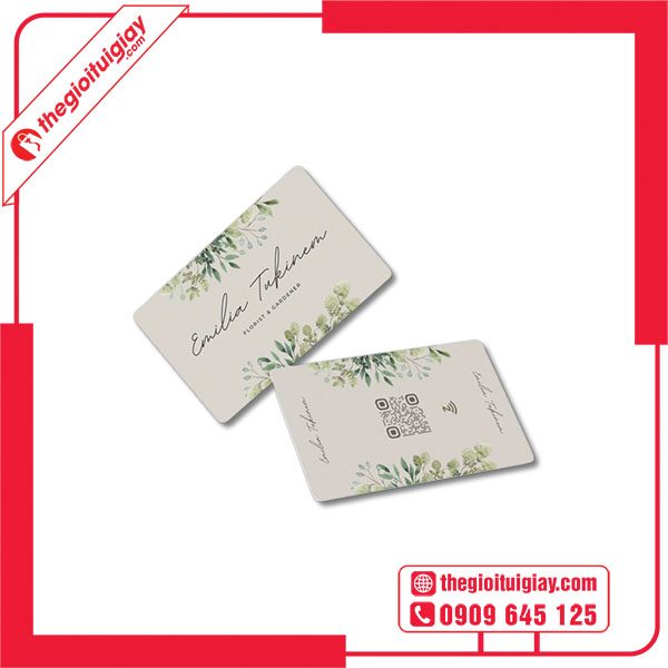 Mẫu card visit shop hoa EMILIA TUKINEM