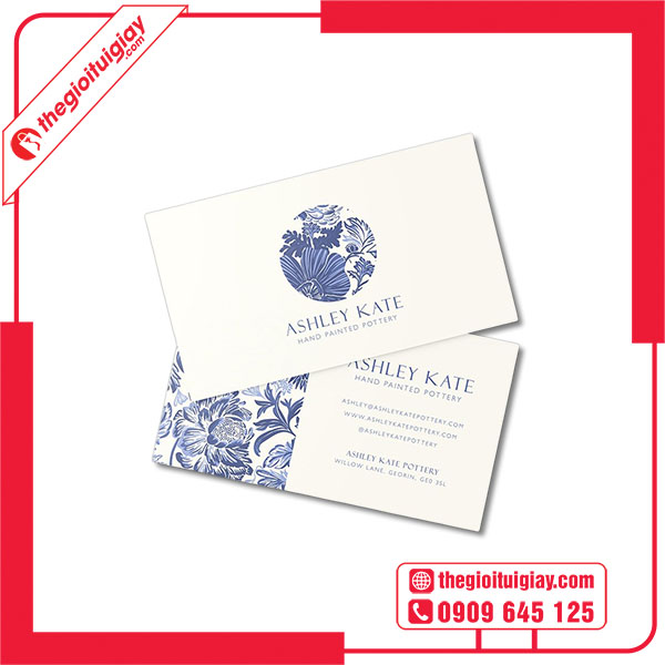 Mẫu card visit shop hoa ASHLEY KATE