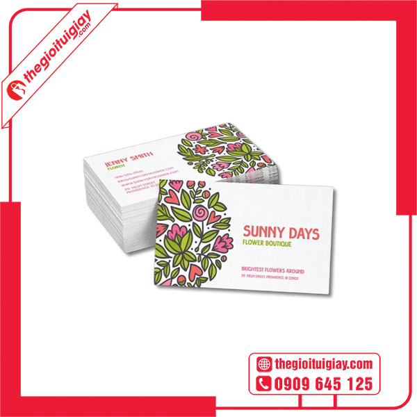 Mẫu card visit shop hoa SUNNY DAYS