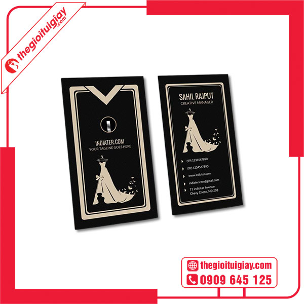 Mẫu card visit shop quần áo SAHIL RAJPUT