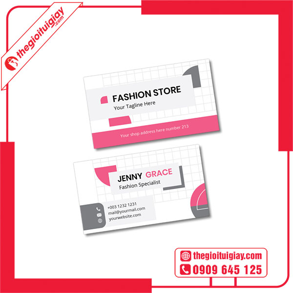 Mẫu card visit shop quần áo đẹp mắt