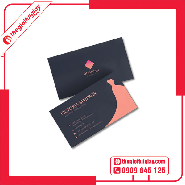 Mẫu card visit shop quần áo VICTORIA SIMPSON