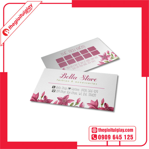 Mẫu card visit shop quần áo BELLA FASHION