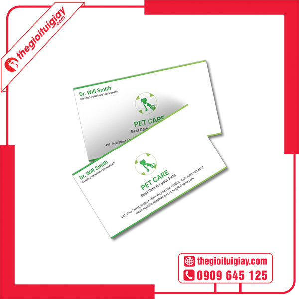 Mẫu card visit thú y PET CARE