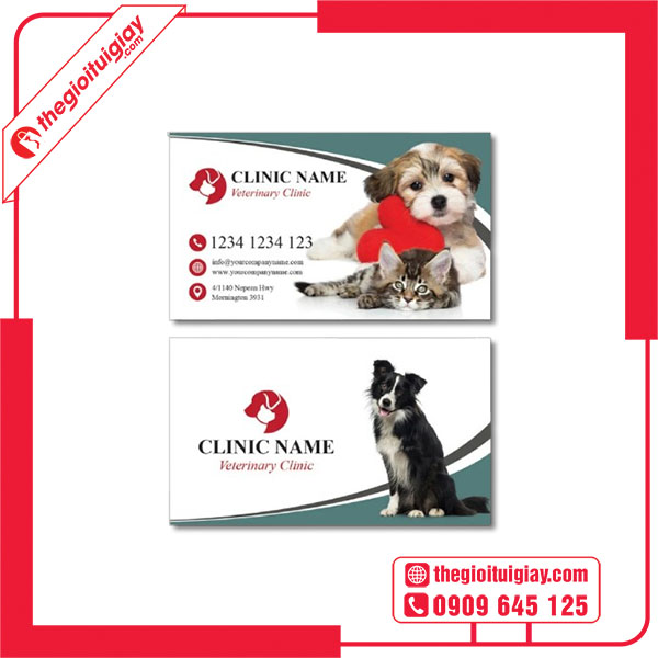 Mẫu card visit thú y sang trọng