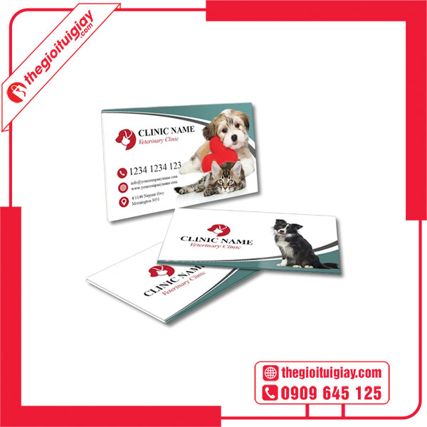 Mẫu card visit thú y sáng tạo