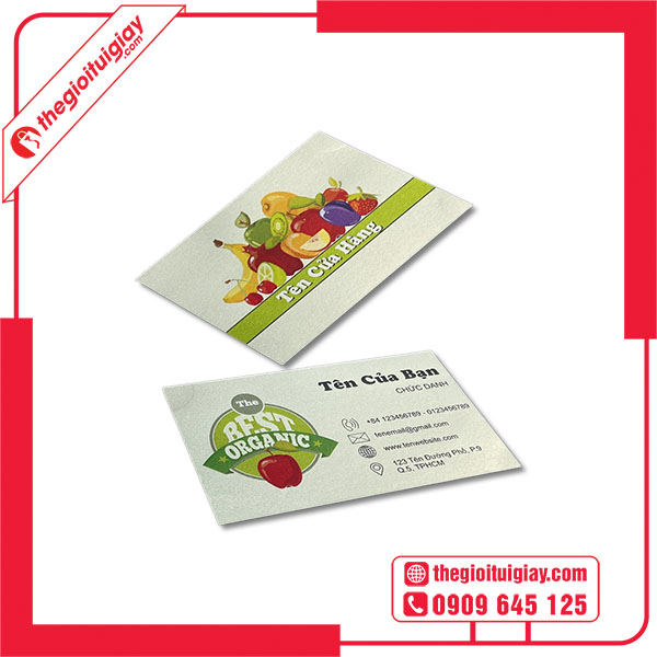 Mẫu card visit trái cây chuyên nghiệp