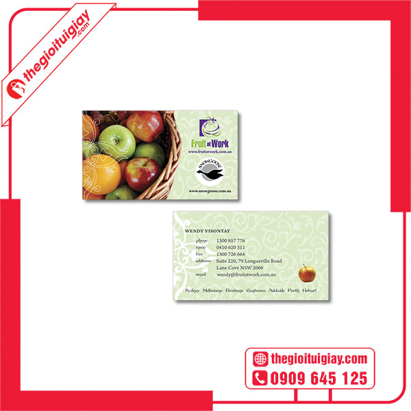 Mẫu card visit trái cây Fruit at Work