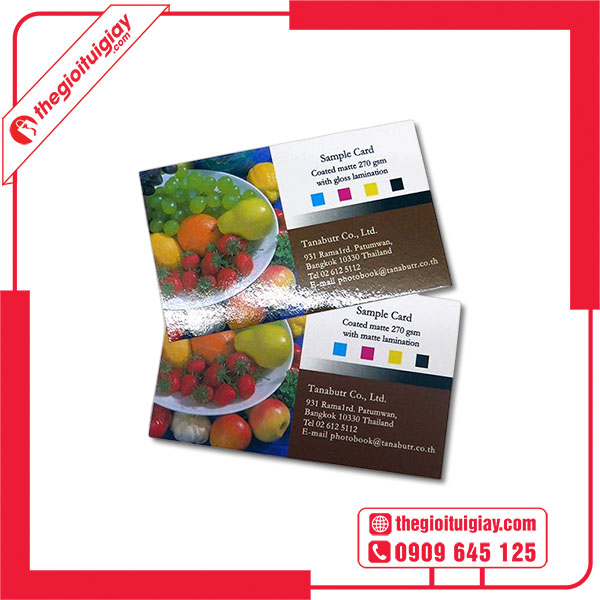Mẫu card visit trái cây thu hút