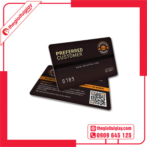 Mẫu card visit VIP quán cà phê