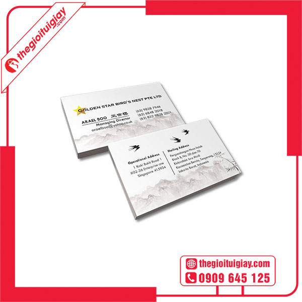 Mẫu card visit yến sào sáng tạo