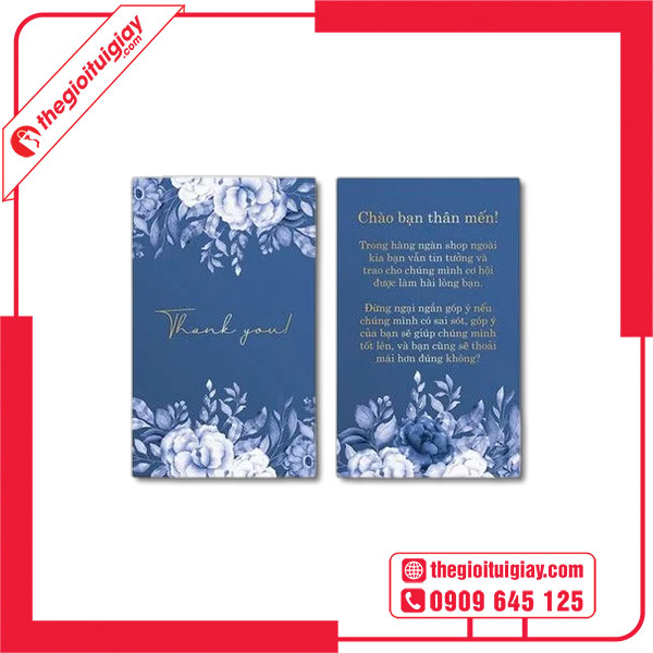 Mẫu name card cảm ơn cao cấp