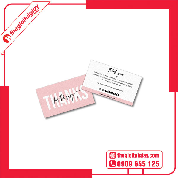 Mẫu name card cảm ơn sáng tạo