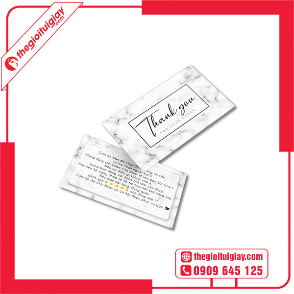 Mẫu name card cảm ơn thu hút