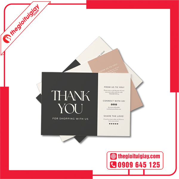 Mẫu name card cảm ơn đẹp mắt
