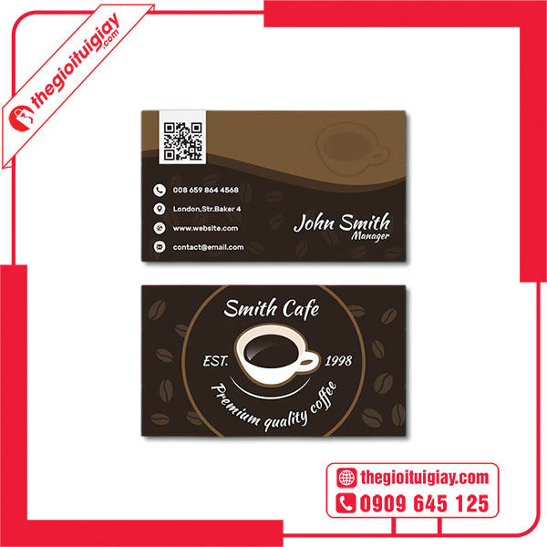 Mẫu name card coffee thu hút