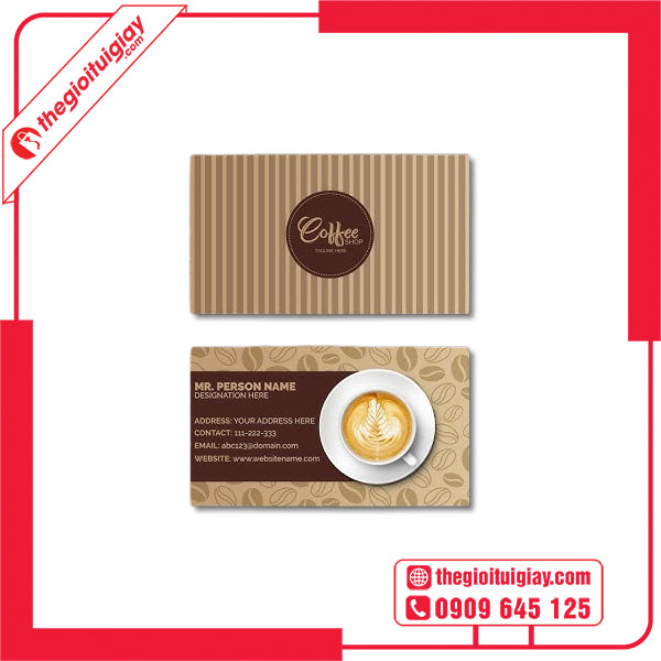 Mẫu name card coffee ấn tượng