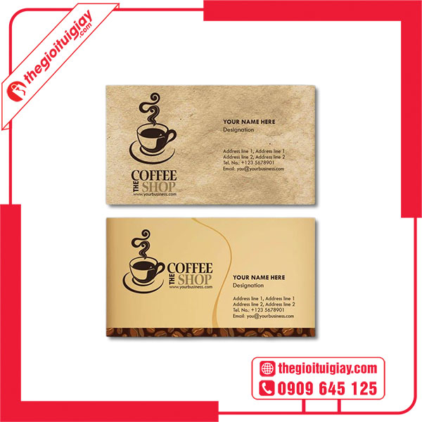 Mẫu name card coffee shop