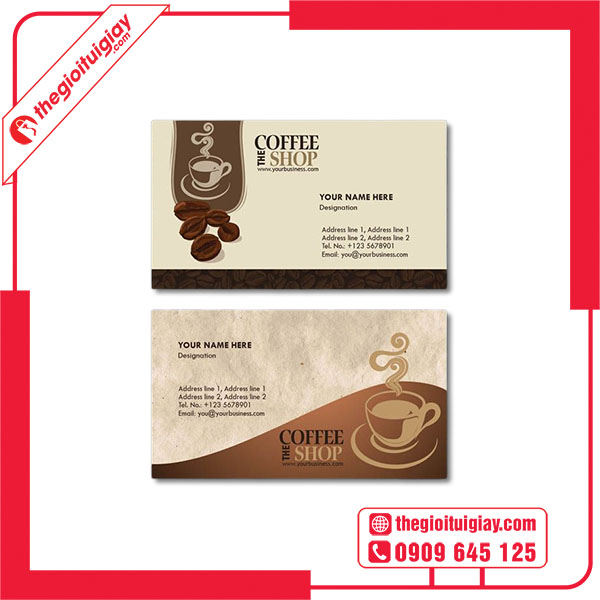 Mẫu name card coffee chuyên nghiệp