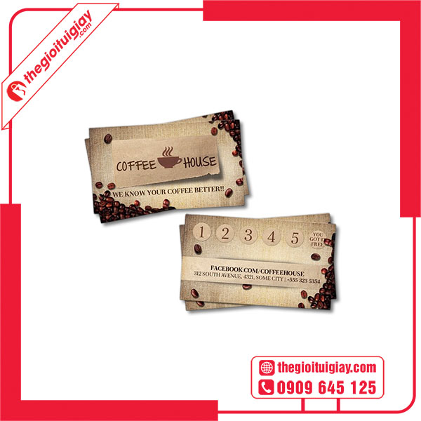 Mẫu name card coffee house