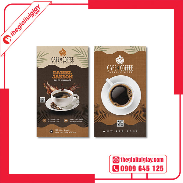 Mẫu name card coffee DANIEL JAKSON