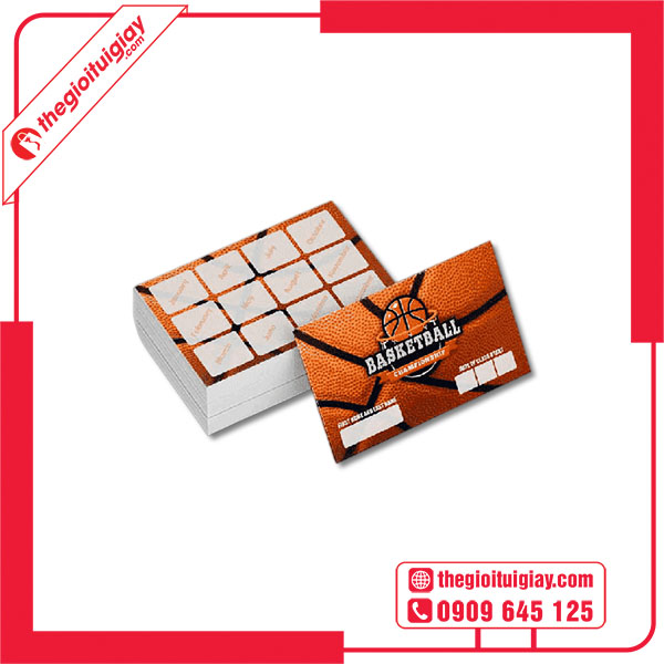 Mẫu name card giấy mỹ thuật BASKETBALL