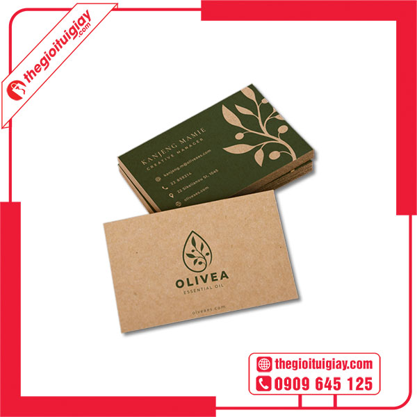 Mẫu name card giấy mỹ thuật OLIVEA