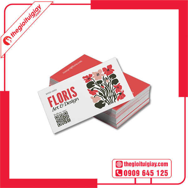 Mẫu name card giấy mỹ thuật FLORIS