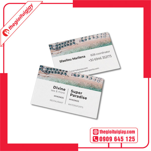 Mẫu name card giấy mỹ thuật Sfaellou Marilena
