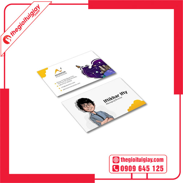 Mẫu name card giấy mỹ thuật Iftikhar Ifty