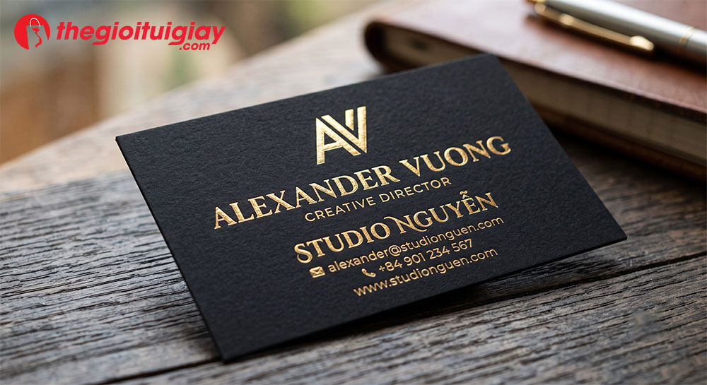 Kỹ thuật in ép kim foil stamping trên name card