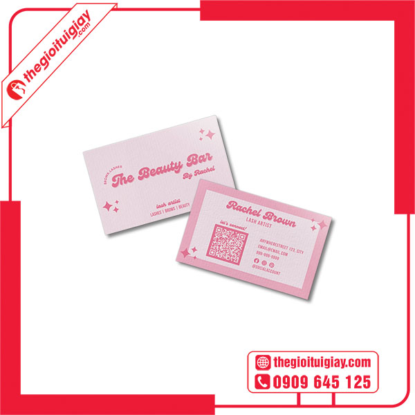 Card Visit Màu Hồng