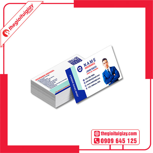 Mẫu card visit bảo hiểm JOHN DAVIS
