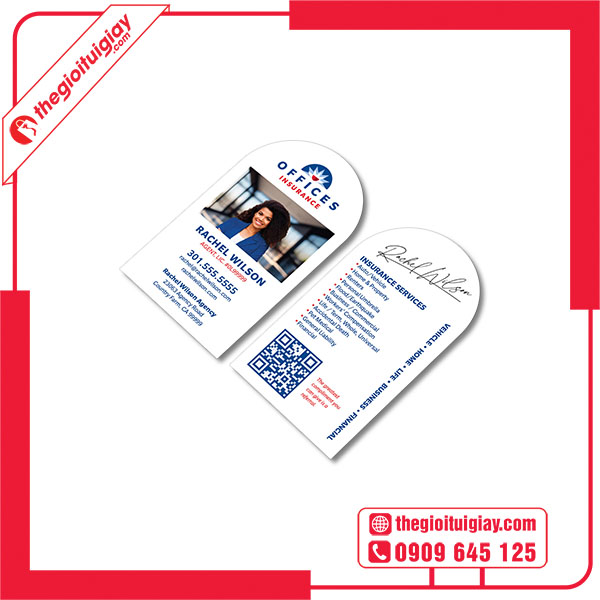 Mẫu card visit bảo hiểm thiết kế độc đáo
