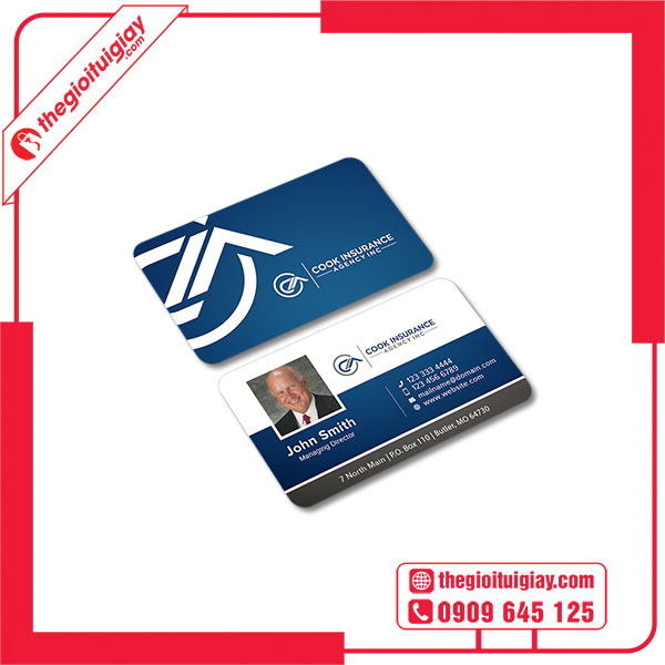 Mẫu card visit bảo hiểm COOK