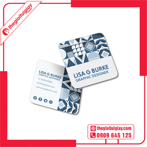 Mẫu card visit bo góc hình vuông