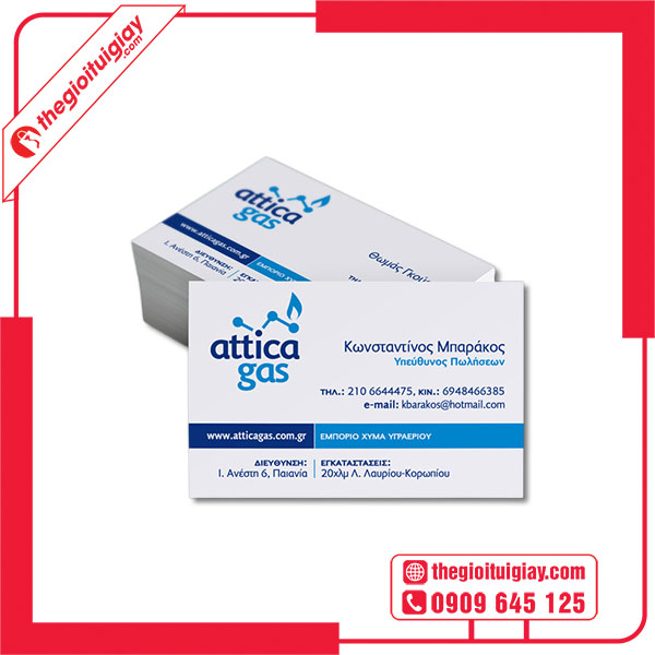 Mẫu card visit attica gas