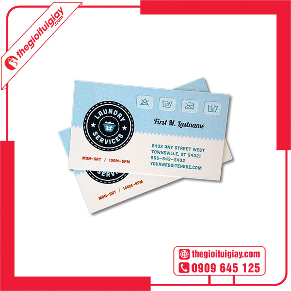 Mẫu card visit giặt là cao cấp