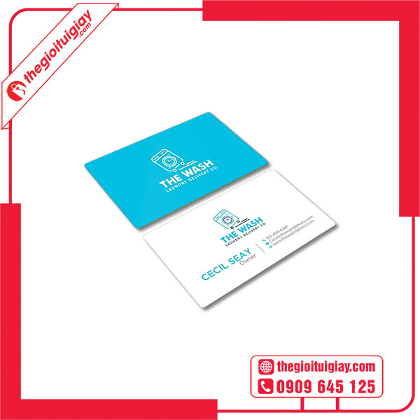 Mẫu card visit giặt là THE WASH