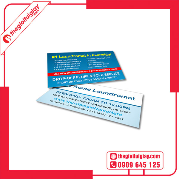 Mẫu card visit giặt là ấn tượng