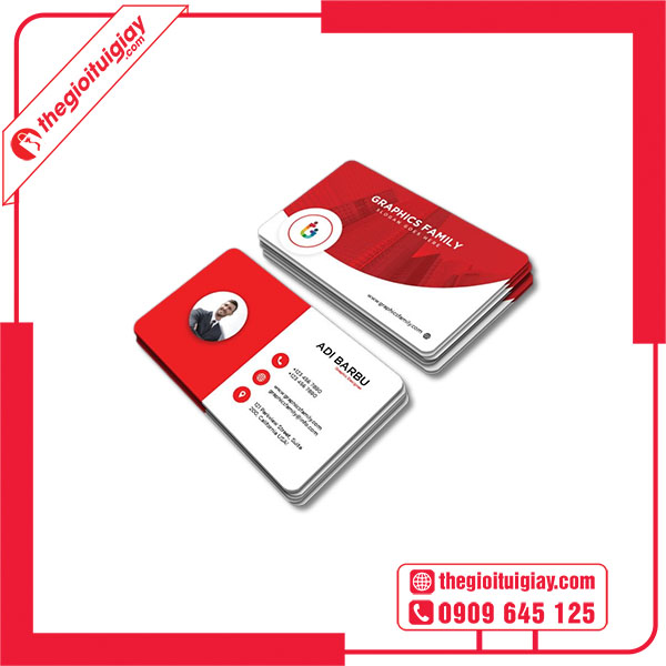 Mẫu card visit màu đỏ ADI BARBU