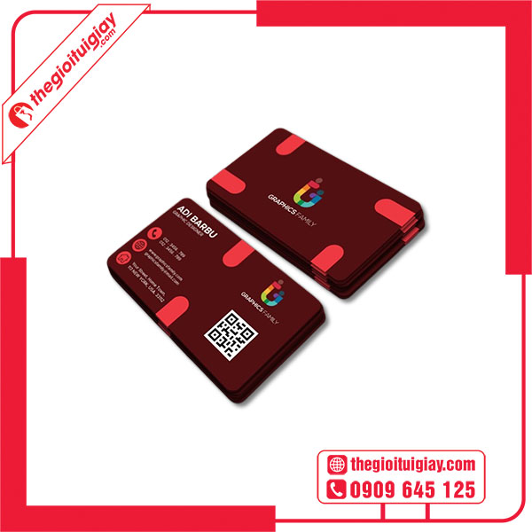 Mẫu card visit màu đỏ thu hút