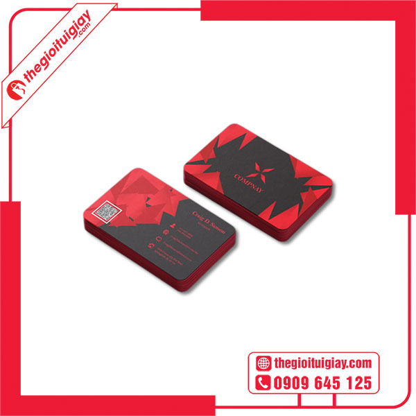 Mẫu card visit màu đỏ COMPNAY