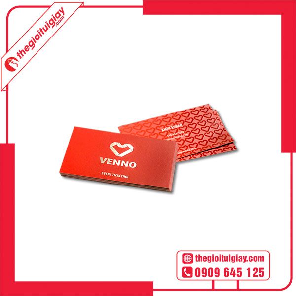 Mẫu card visit màu đỏ VENNO